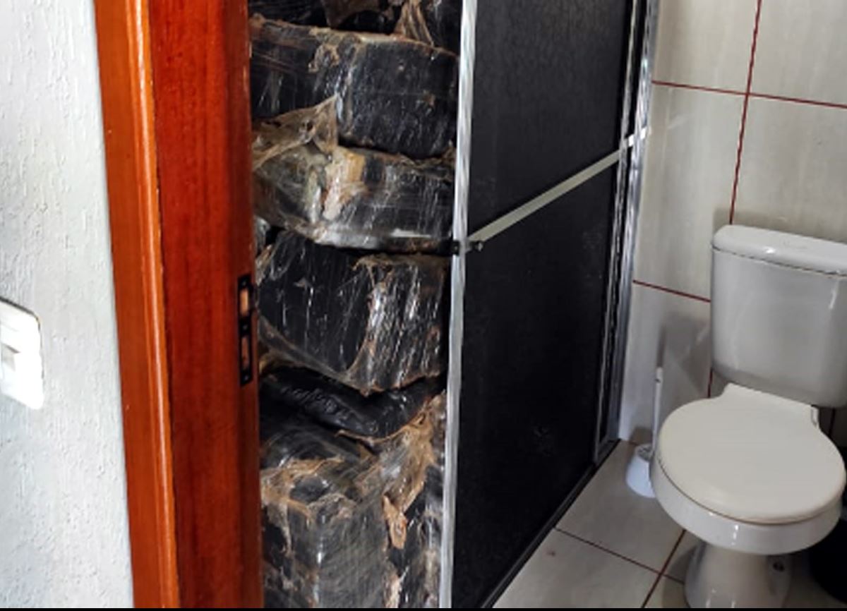 Polícia Civil de Umuarama prende mais 900 Kg de maconha dentro de banheiro em propriedade rural